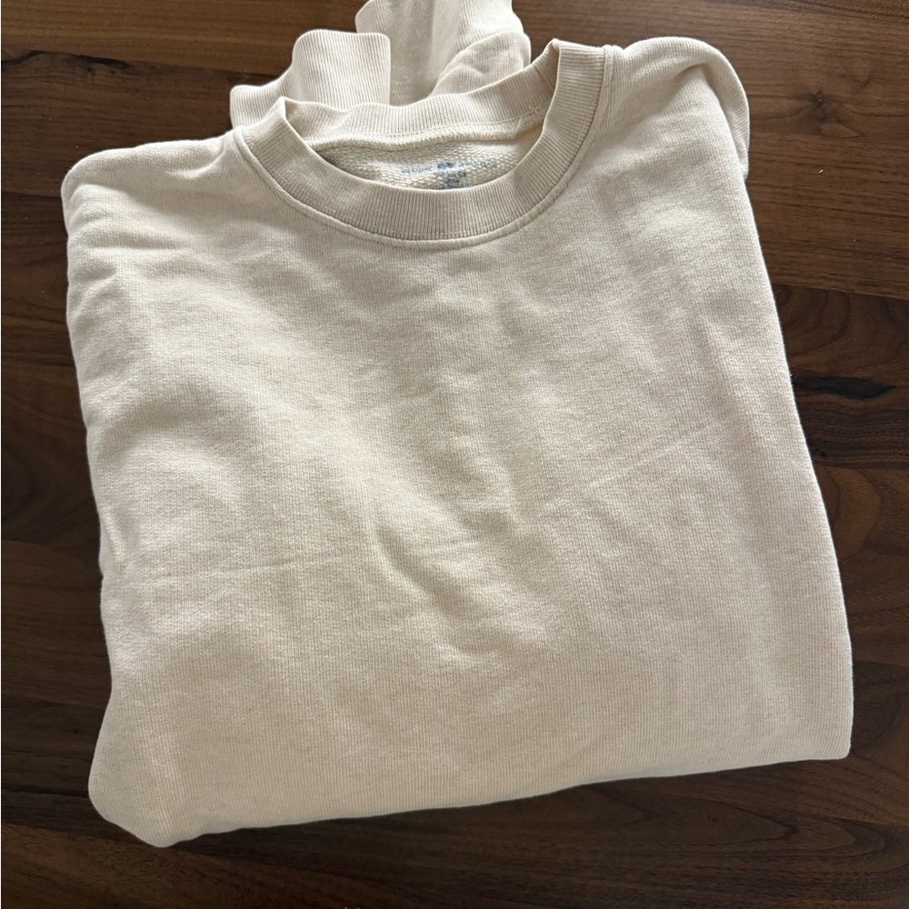 Brandy Melville Oatmeal Color Oversized Crewneck